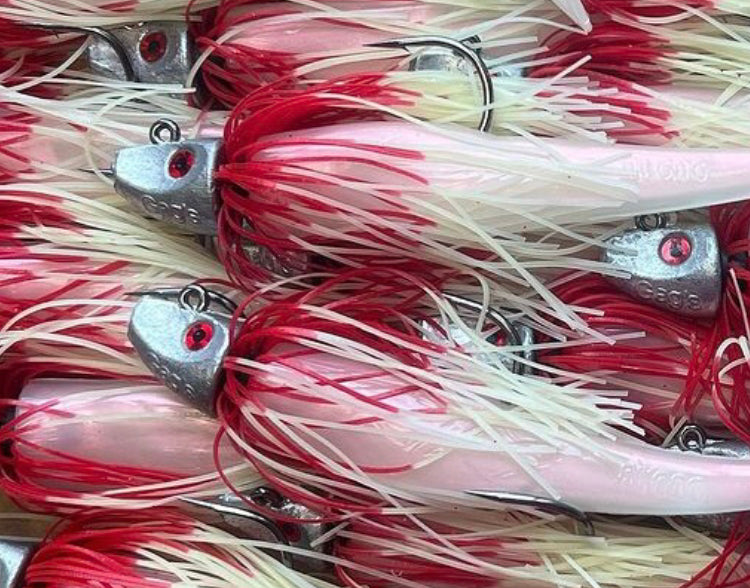 Bleeding Glow Skirted Whip-it Fish