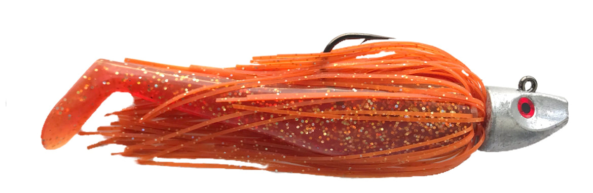 4" Skirted Whip-it Fish : Rigged